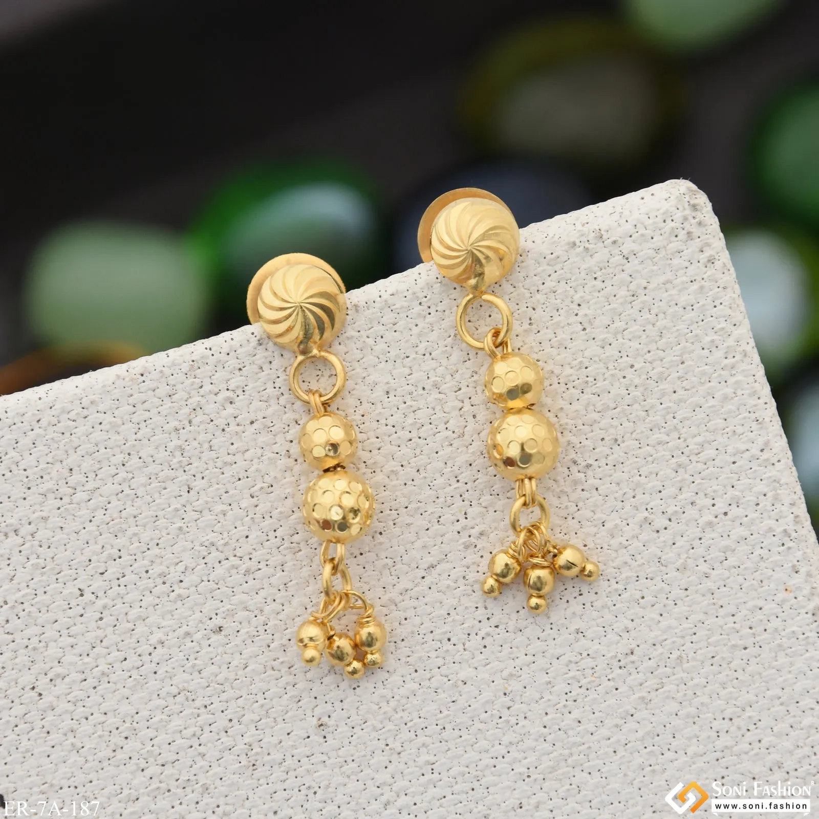 1 Gram Gold Plated Casual Design Fashionable Earrings for Ladies - Style A187