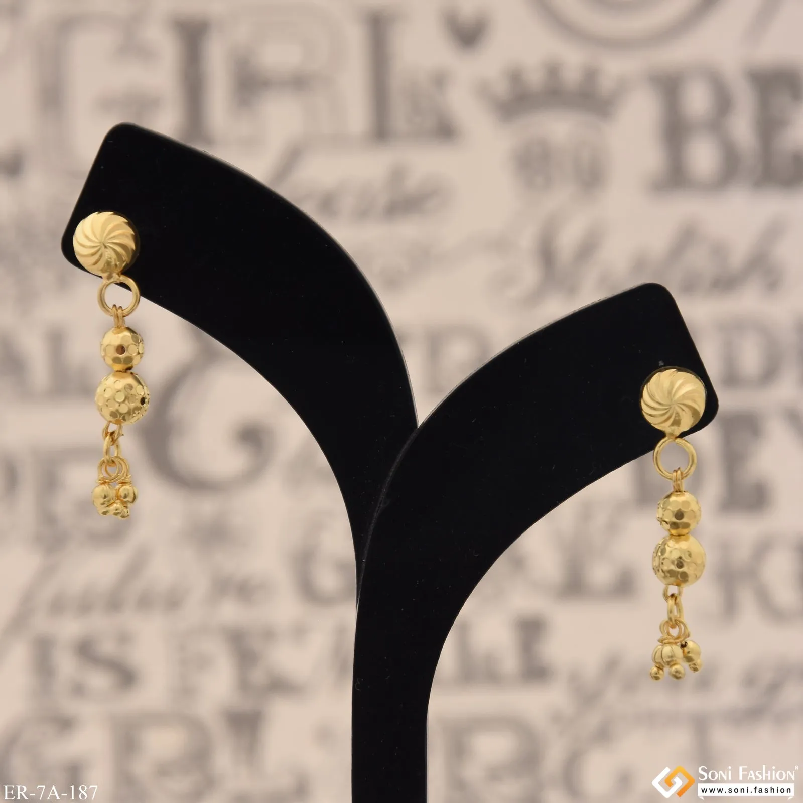 1 Gram Gold Plated Casual Design Fashionable Earrings for Ladies - Style A187