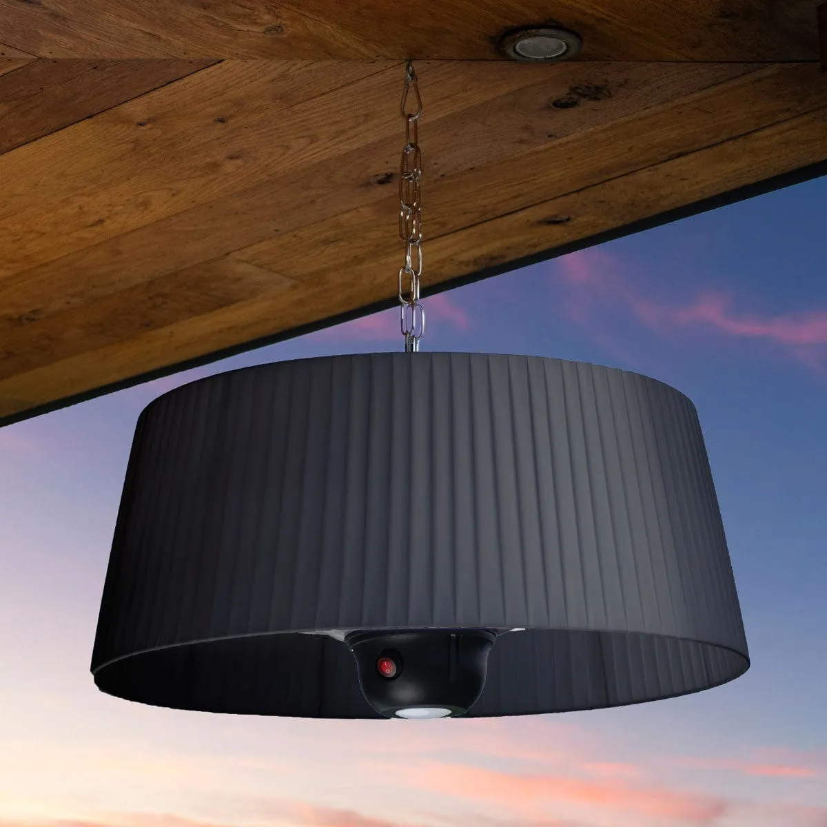 1800W Lyra Hanging Electric Patio Heater / Charcoal