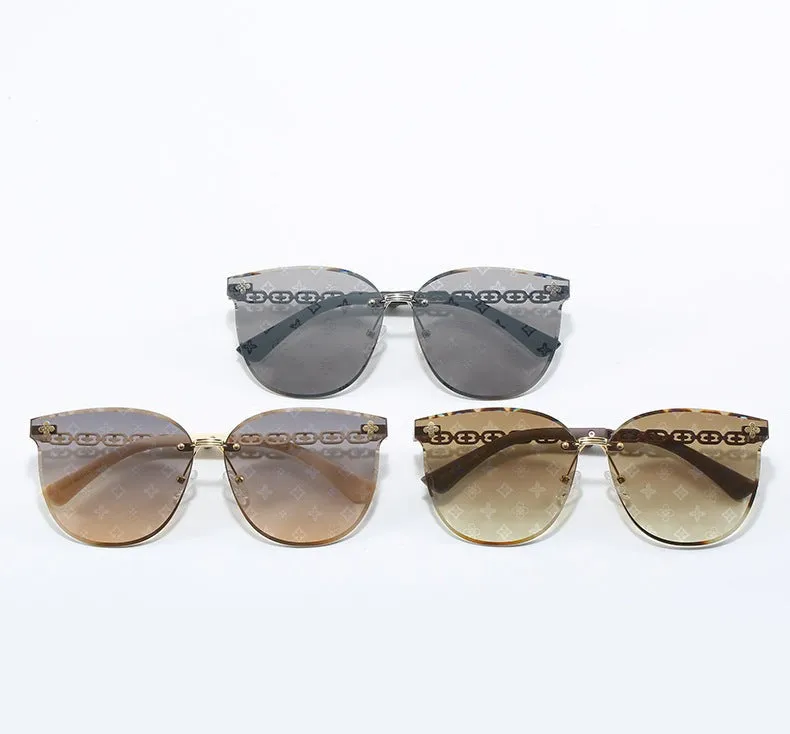 2025 new fashion trend sunglasses, high-end light luxury style, women's sunglasses, laser lenses, personalized street photography