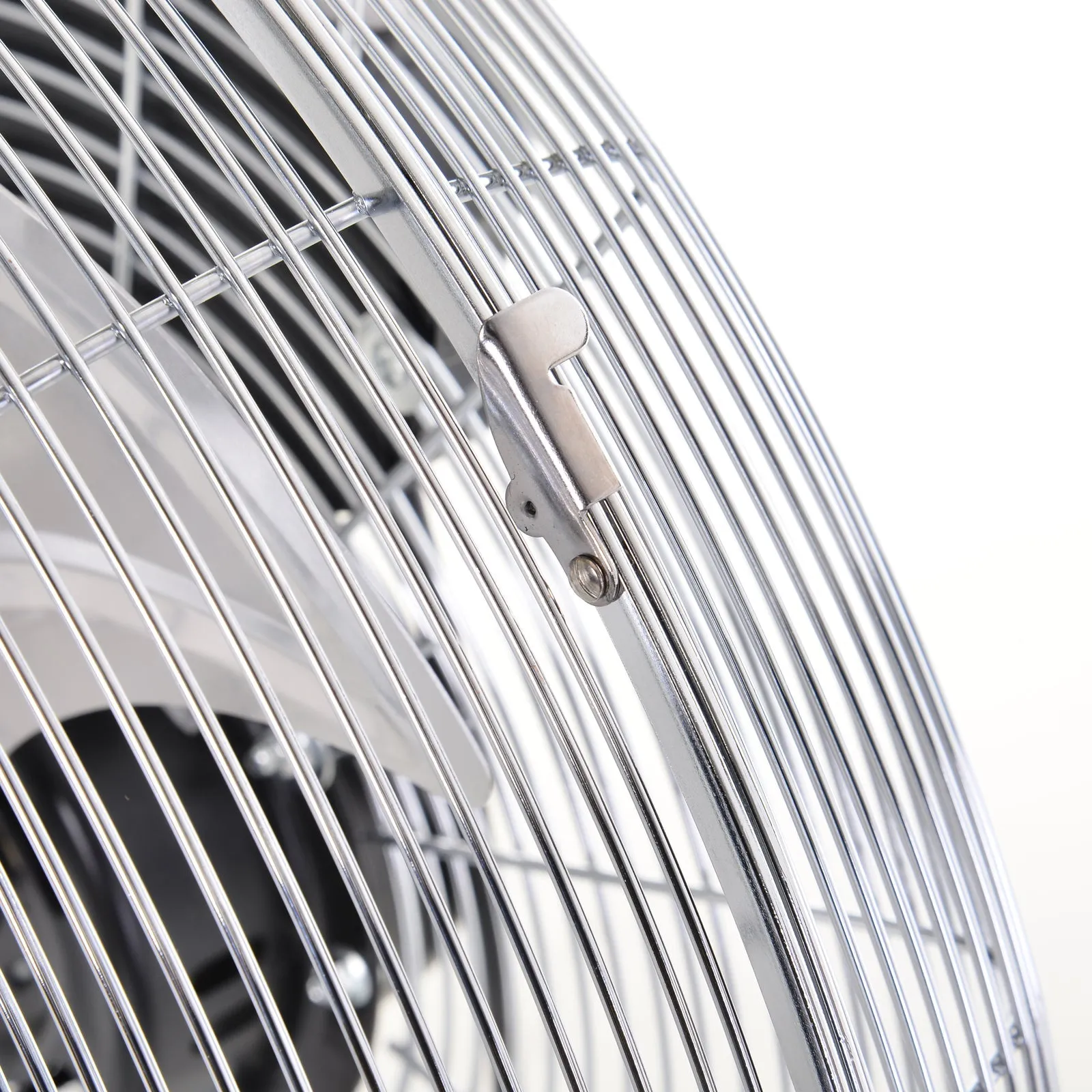 20" Adjustable Chrome Metal Floor Fan - Silver