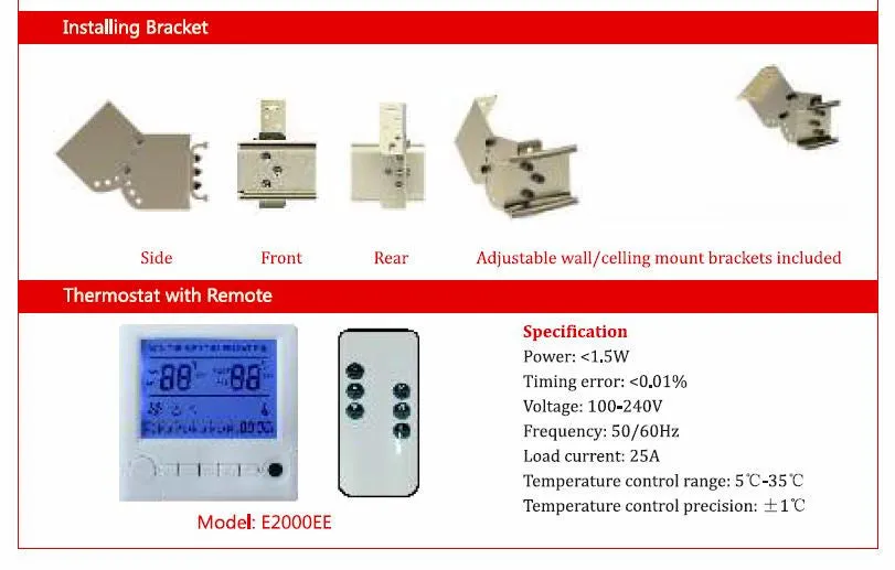 2.4kw Outdoor Radiant Infrared Heater   Thermostat & Remote