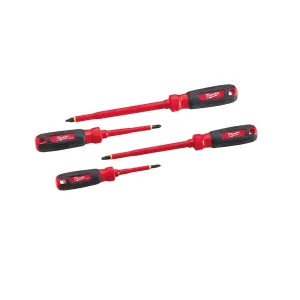 4-Piece 1000V Insulated Screwdriver Set with Square Recess