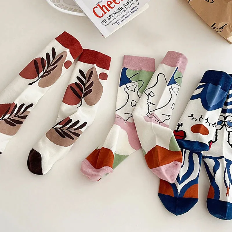 5 Pack Cotton Art Socks