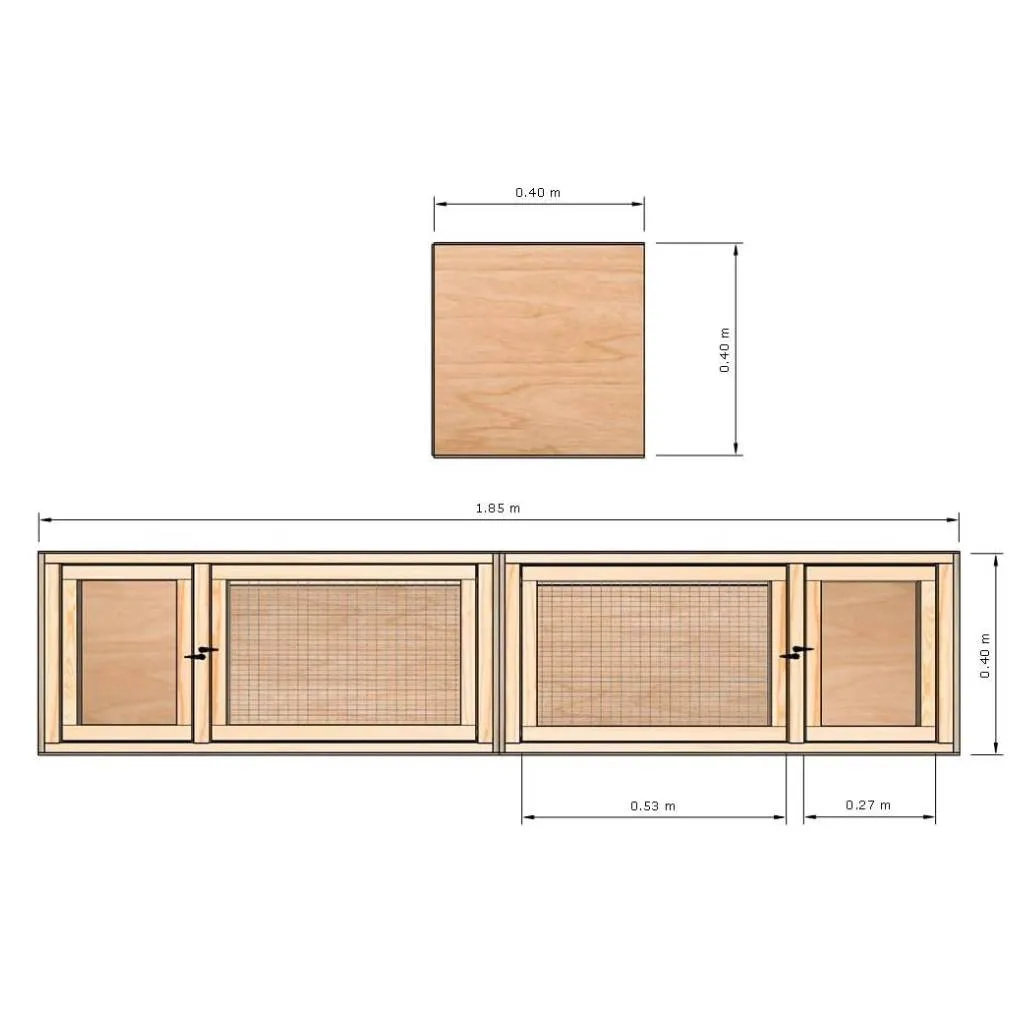 6ft Indoor Stackable Hutch