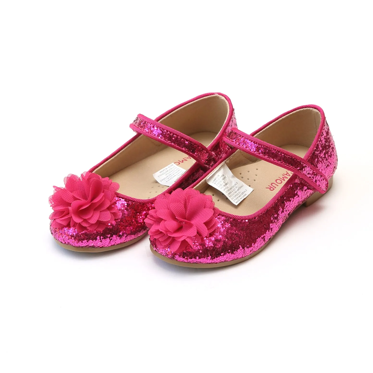 Alice Glitter Flower Flat