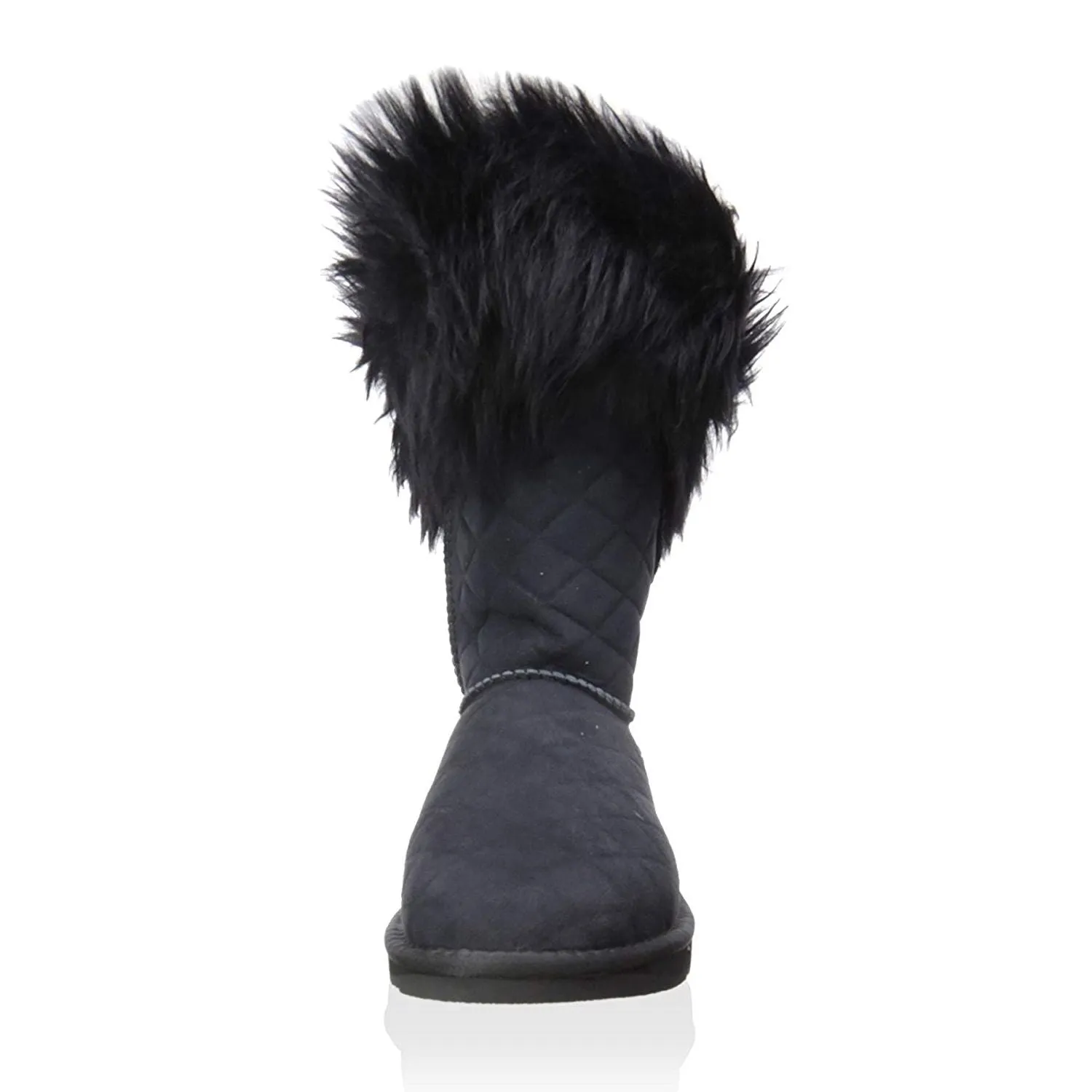 Australia Luxe Women's Foxy Shearling Short Boots in Black Quilt