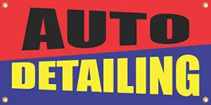 Auto Detailing 2ftx4ft Vinyl Retail Banner Sign