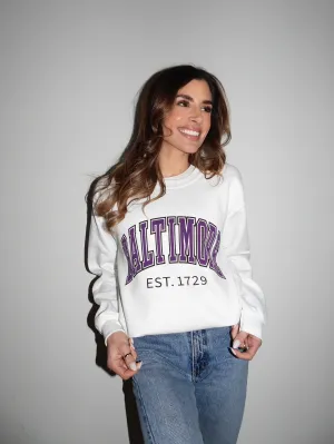 Baltimore Est. Crewneck Sweatshirt By Brightside