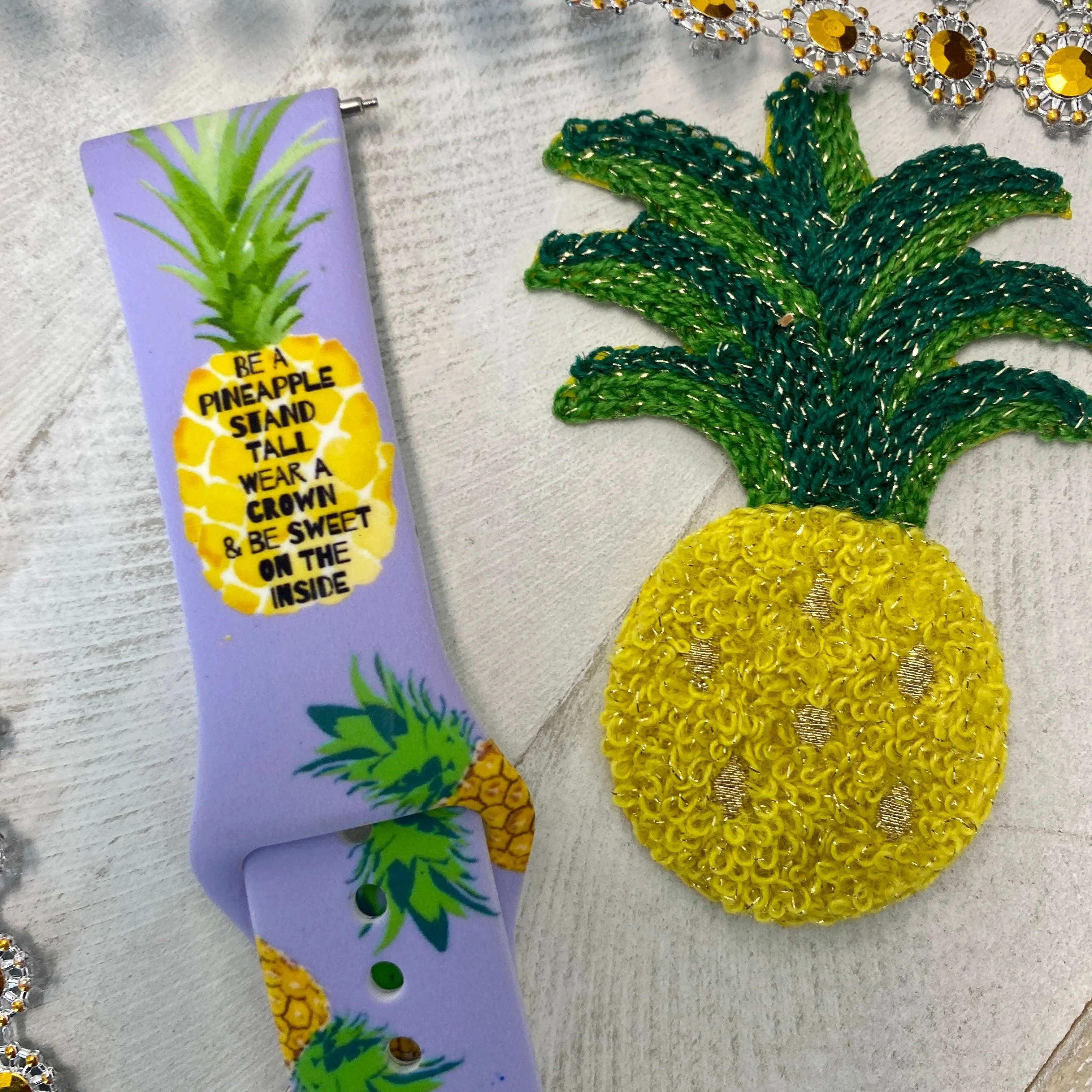 Be A Pineapple Print Silicone Band For Samsung Watch