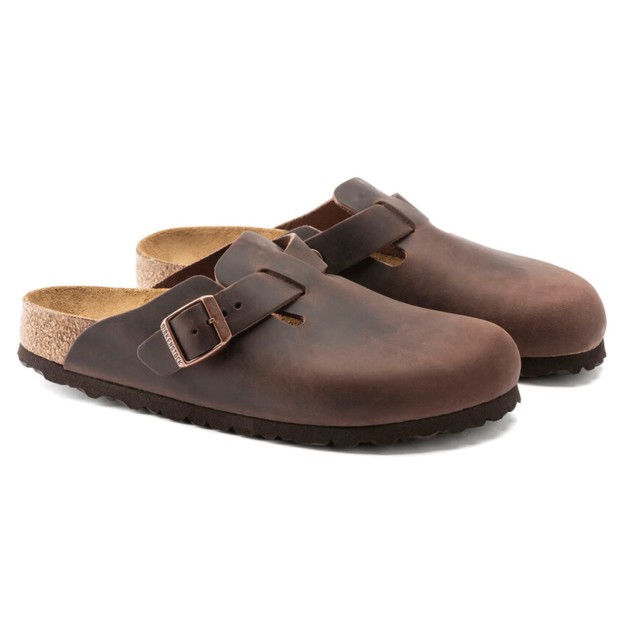 BIRKENSTOCK Boston Clogs - Oiled Leather Habana