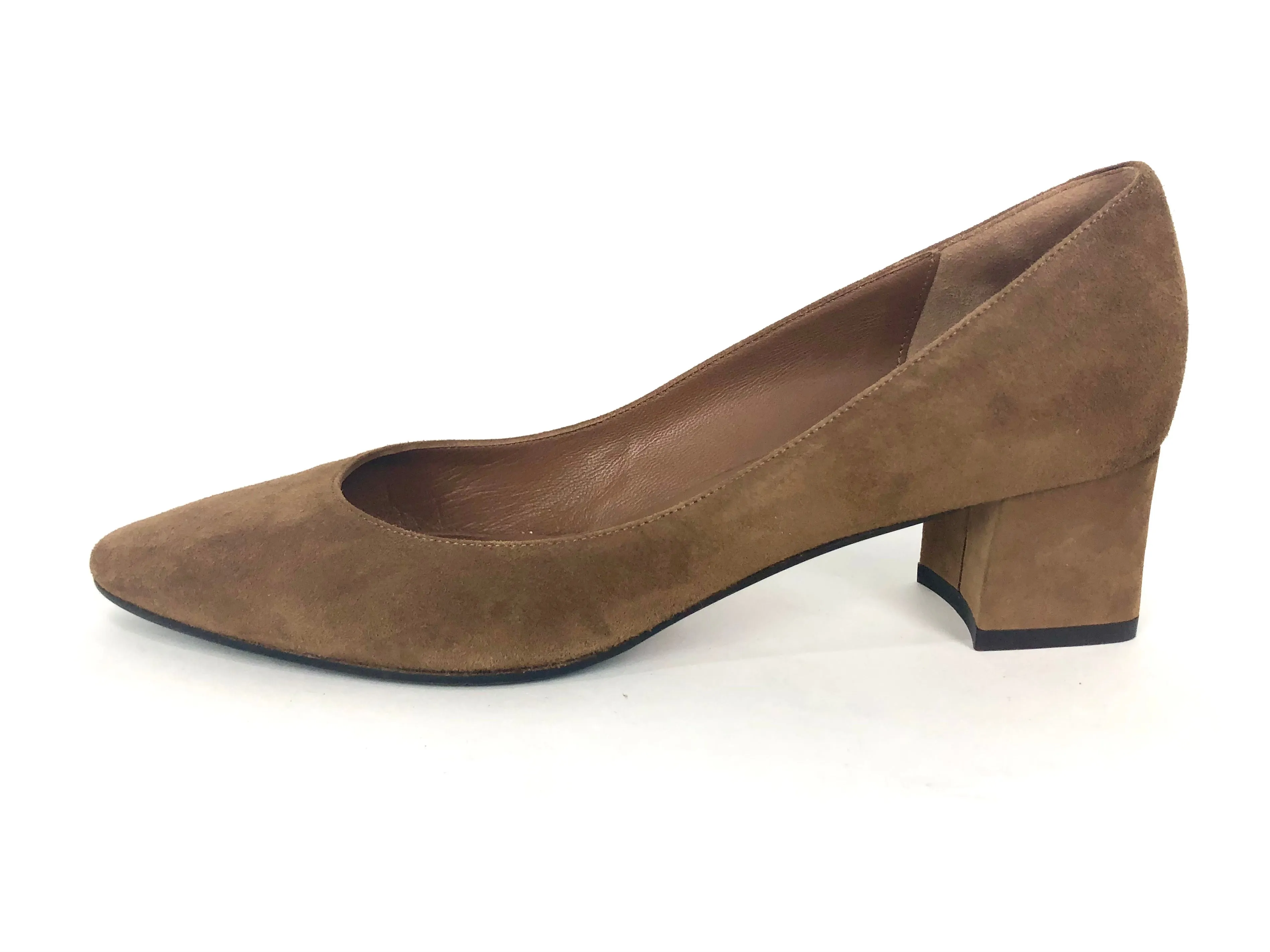 Brown Suede Waterproof Pumps | Size 8