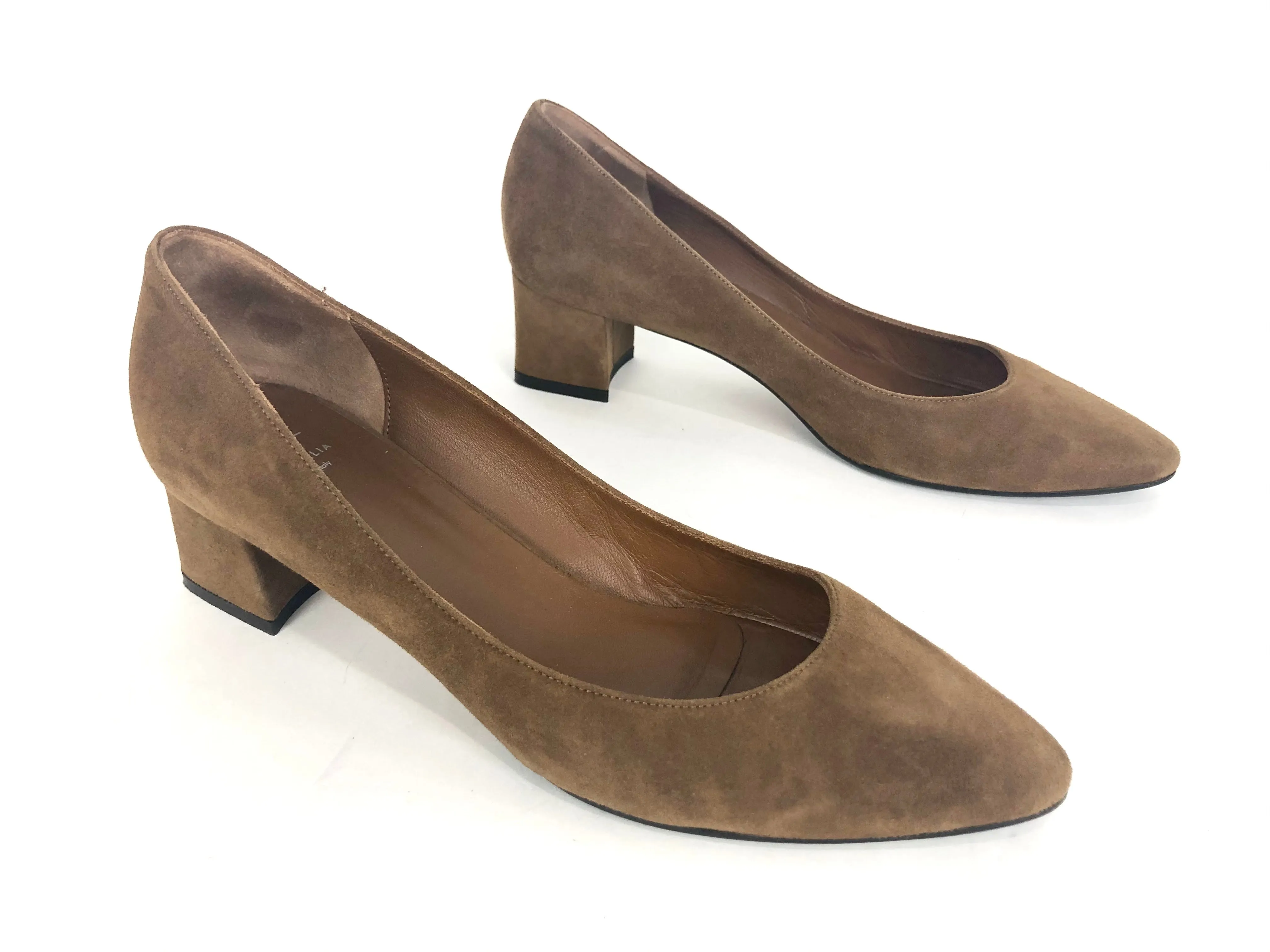 Brown Suede Waterproof Pumps | Size 8