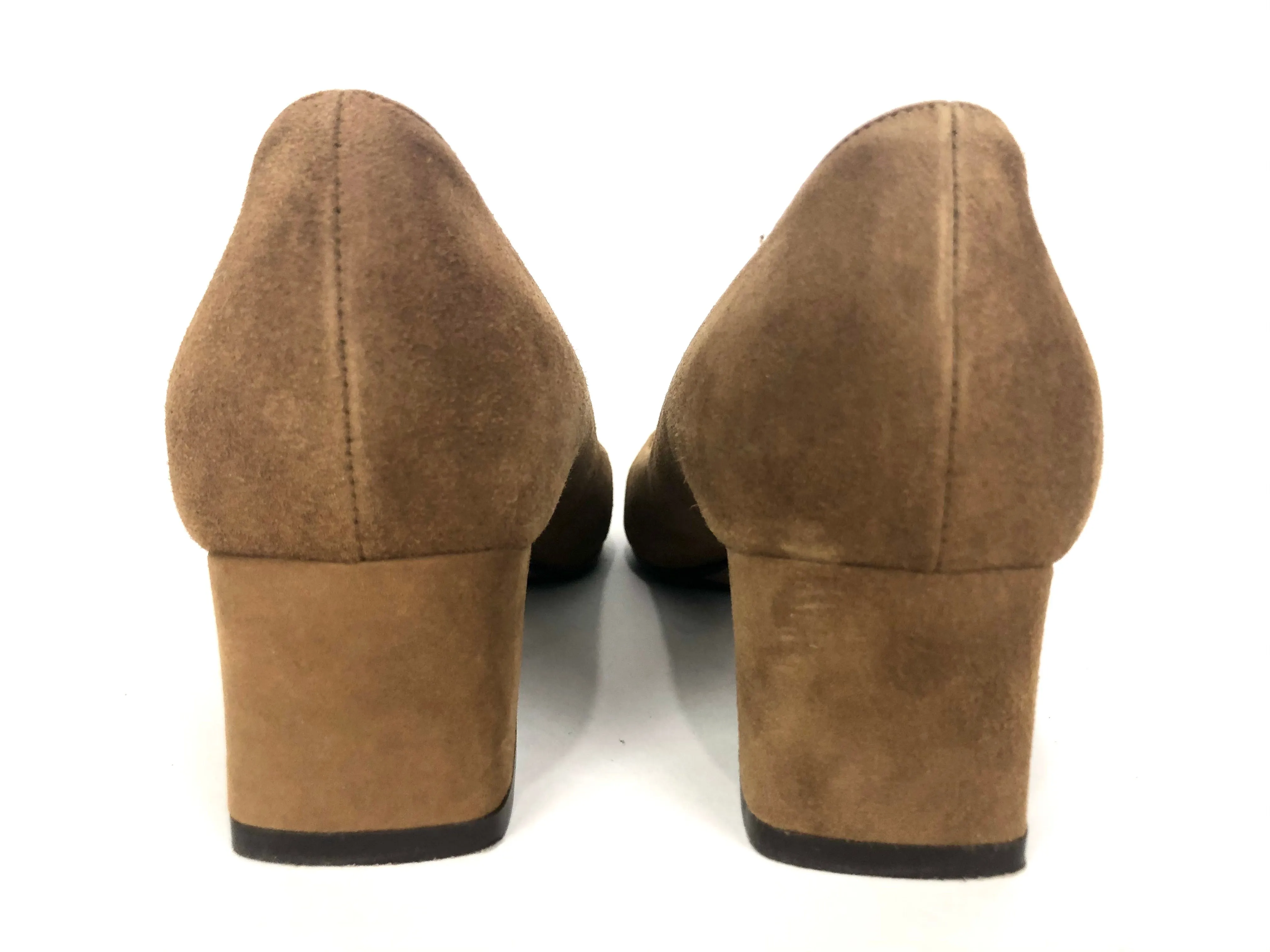 Brown Suede Waterproof Pumps | Size 8