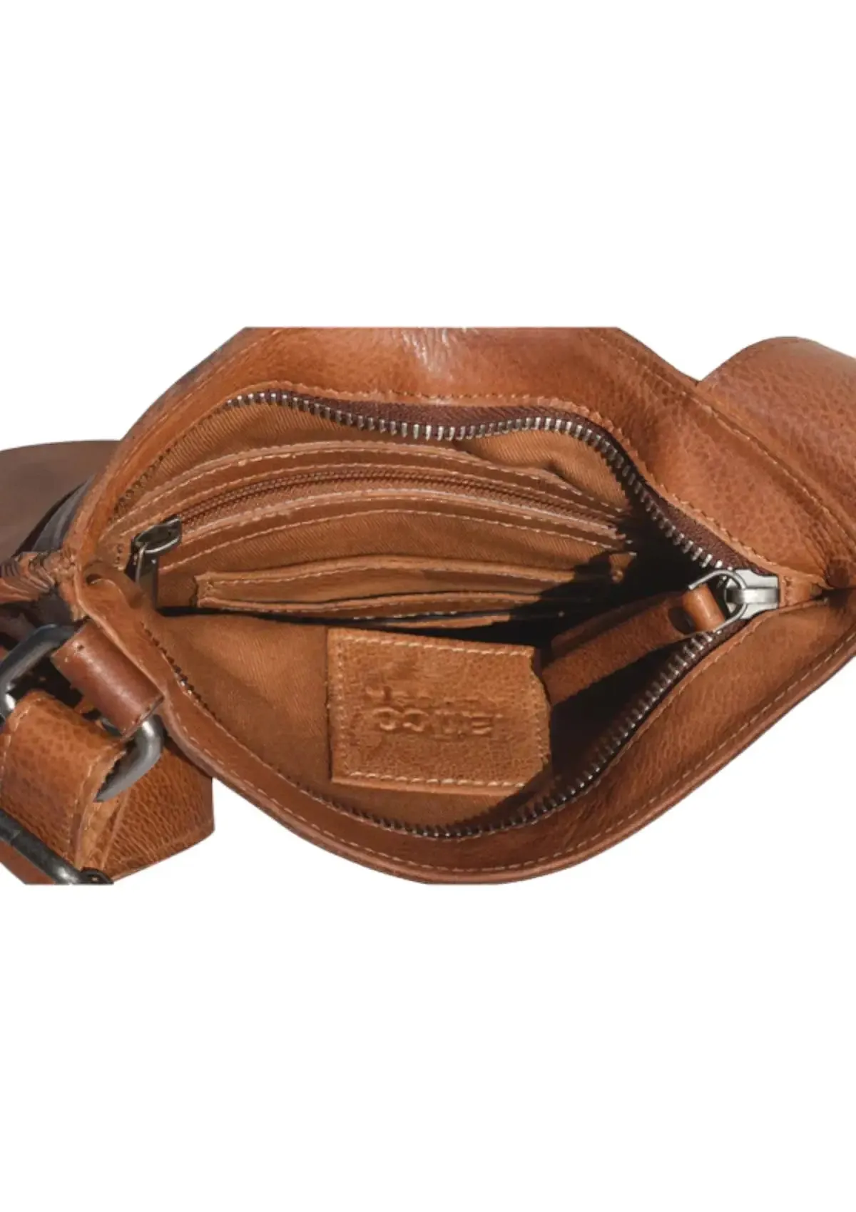 Brynn Leather Crossbody Bag - Cognac