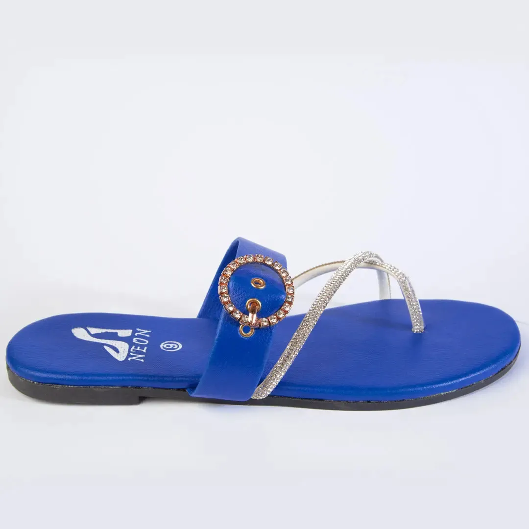 Buckle Up Slipper Blue