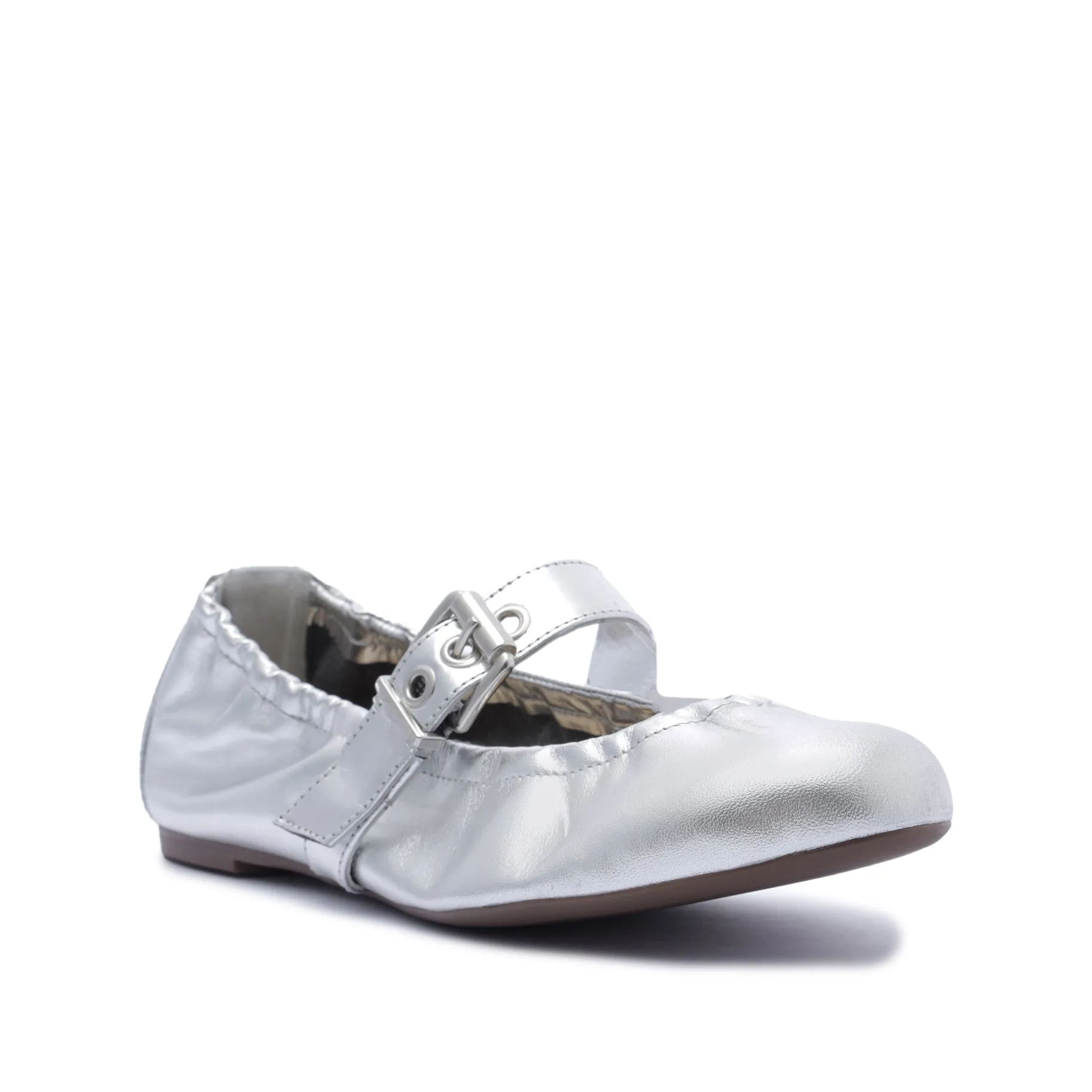 Calita Metallic Leather Flat