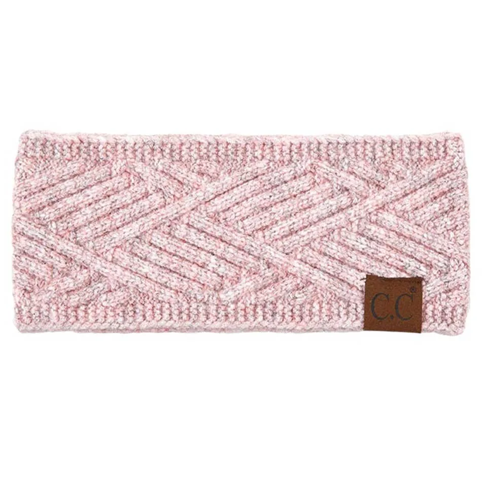 C.C Diagonal Stripes Criss Cross Pattern Earmuff Headband