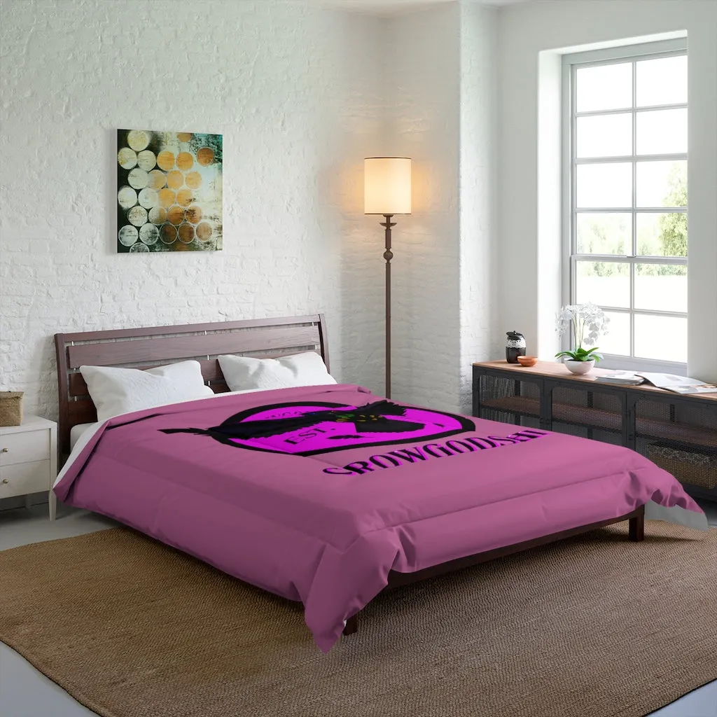 Copy of Crowgodshi First Generation Comforter, PINK LOGO