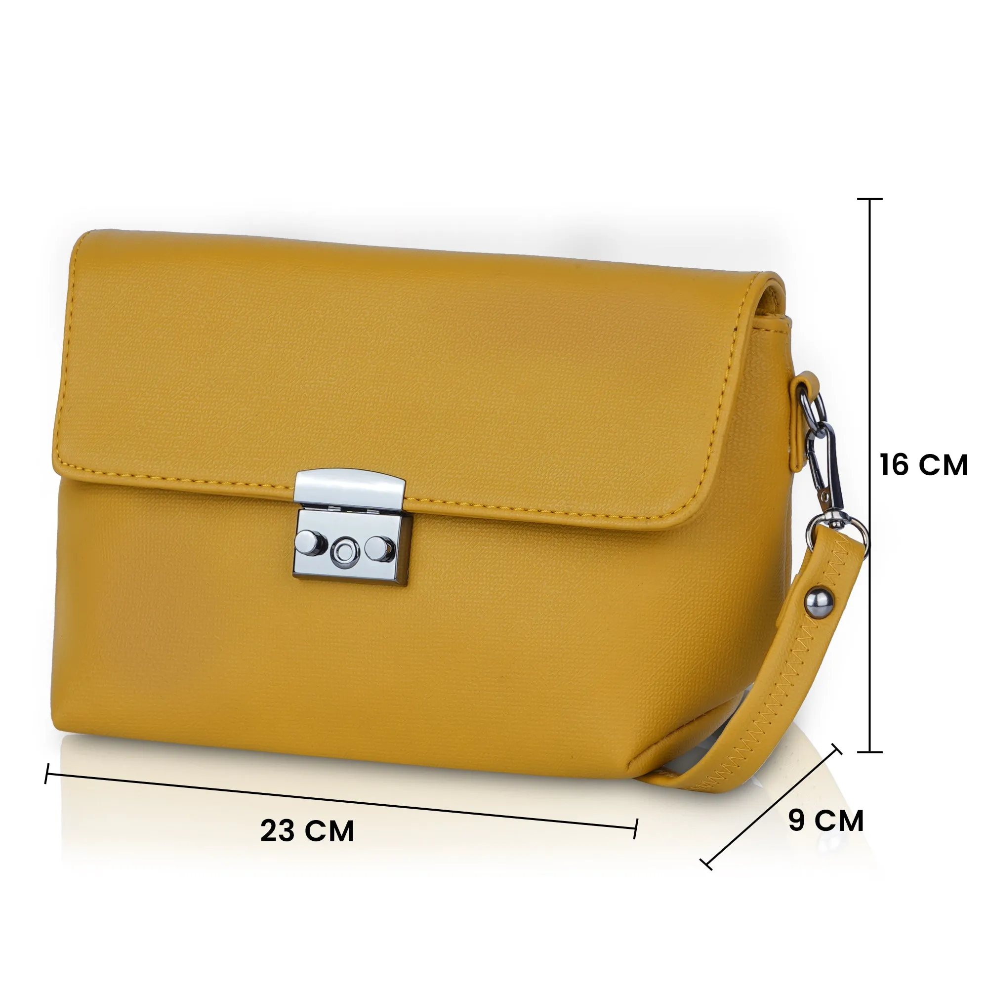 Corba Stylish Sling Bag Saffron Yellow