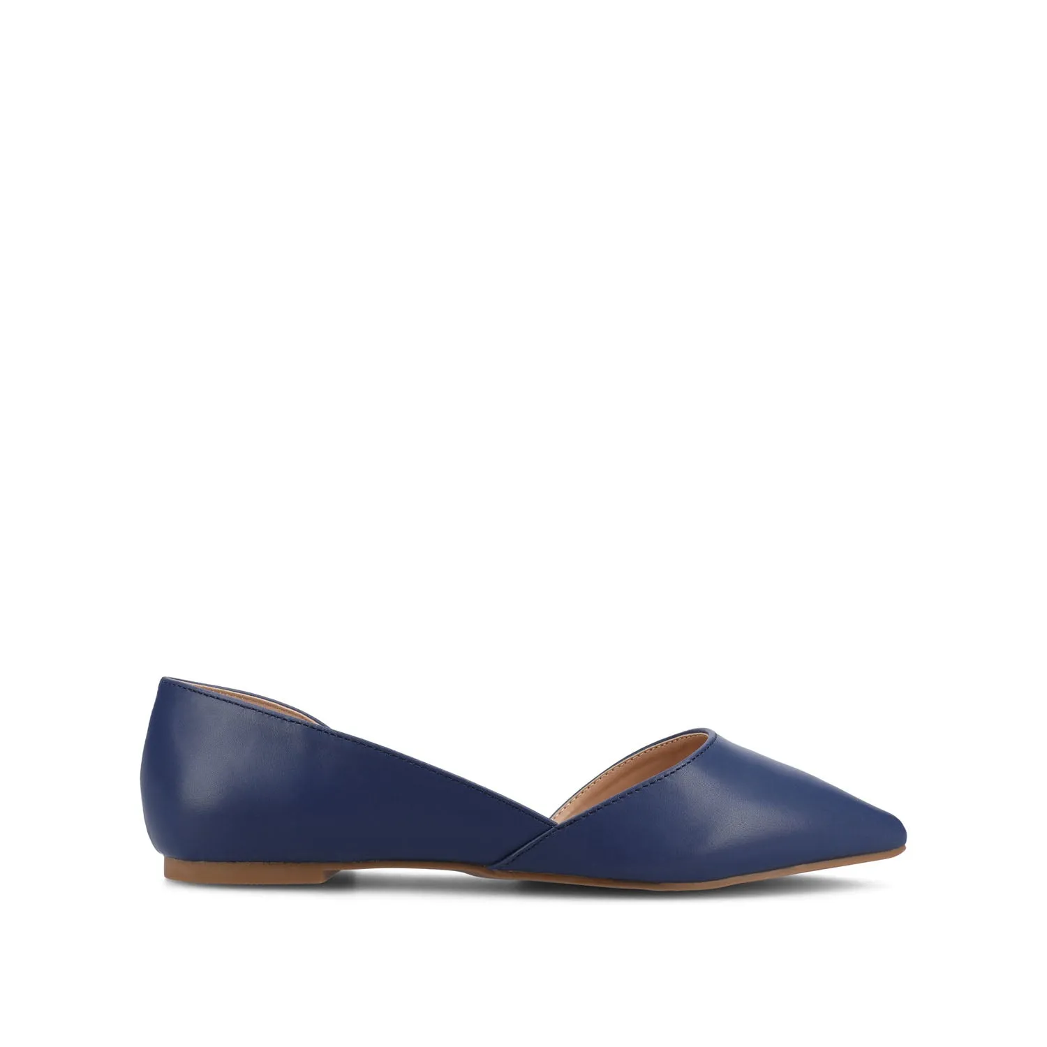 CORTNI D'ORSAY FLATS IN FAUX LEATHER