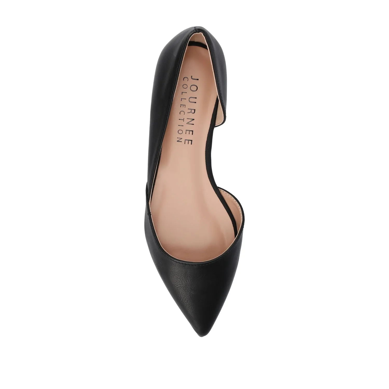 CORTNI D'ORSAY FLATS IN FAUX LEATHER