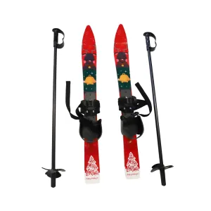 cozy KARMAS PRODUCT Kids Skis and Poles with Bindings for Age 2-4 Beginner Snow Skis 69cm