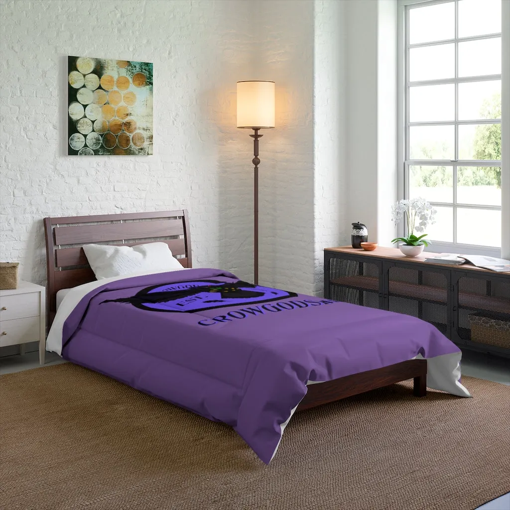 Crowgodshi First Generation Comforter, PURPLE LOGO