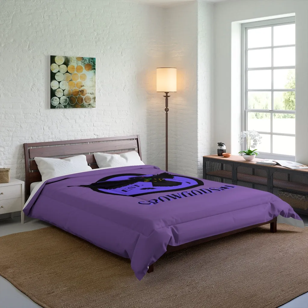 Crowgodshi First Generation Comforter, PURPLE LOGO