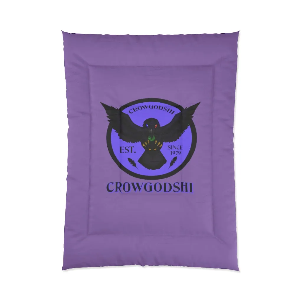 Crowgodshi First Generation Comforter, PURPLE LOGO