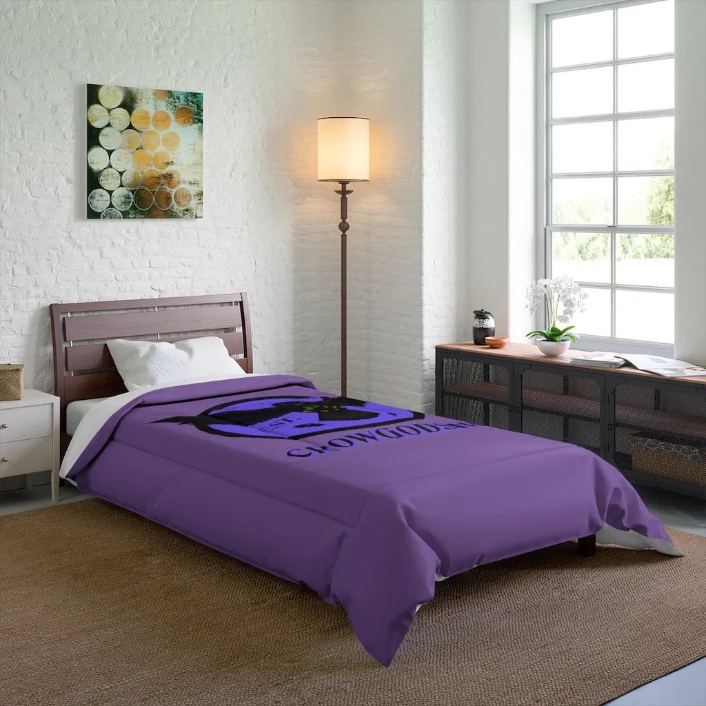 Crowgodshi First Generation Comforter, PURPLE LOGO