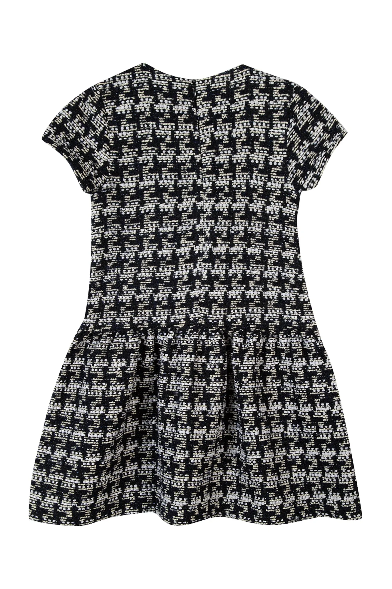 Dress - Navy Puppytooth