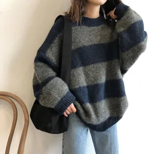 DressBetty - Knitted Striped Sweater