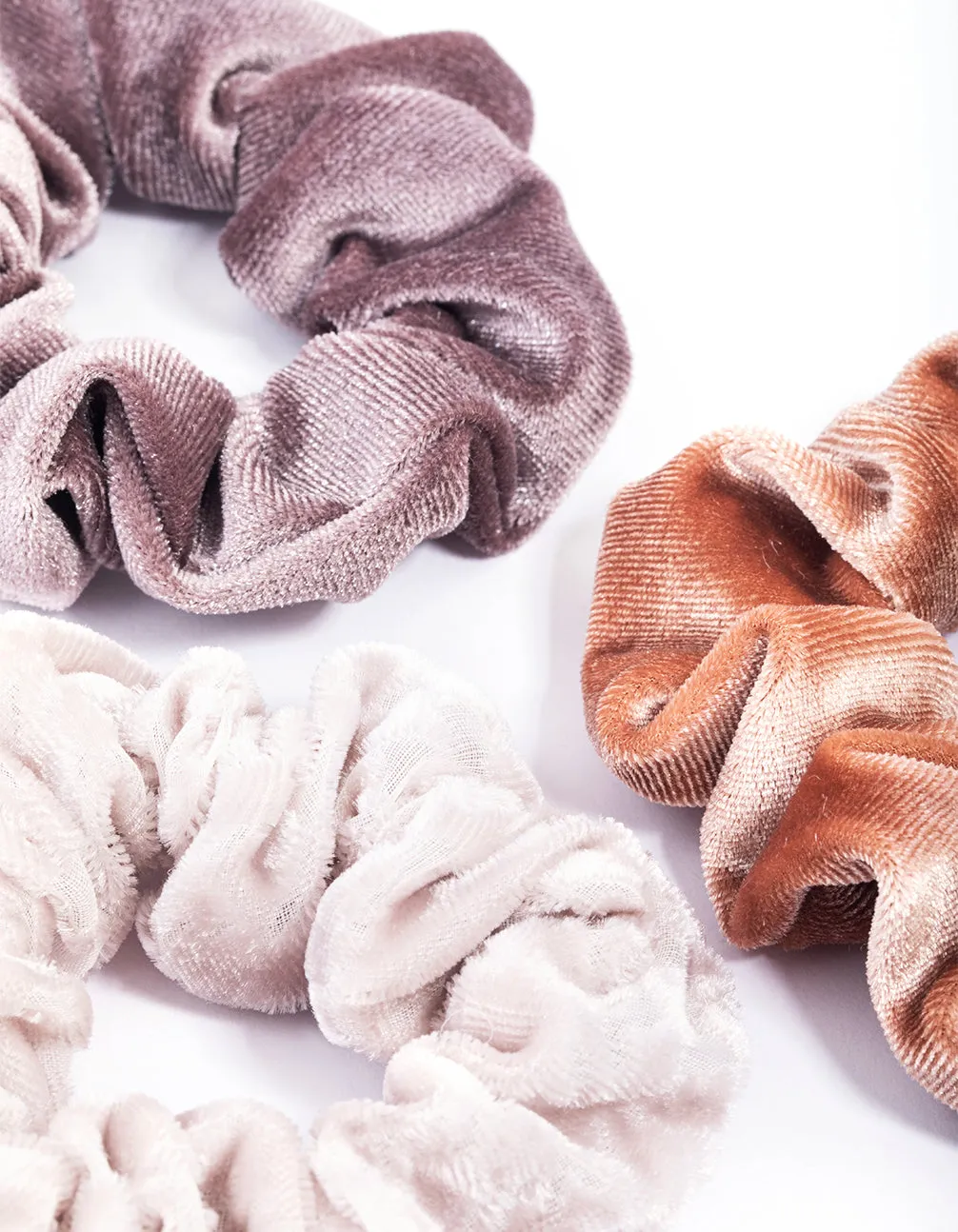 Fabric Large Soft Velvet Scrunchie Pack