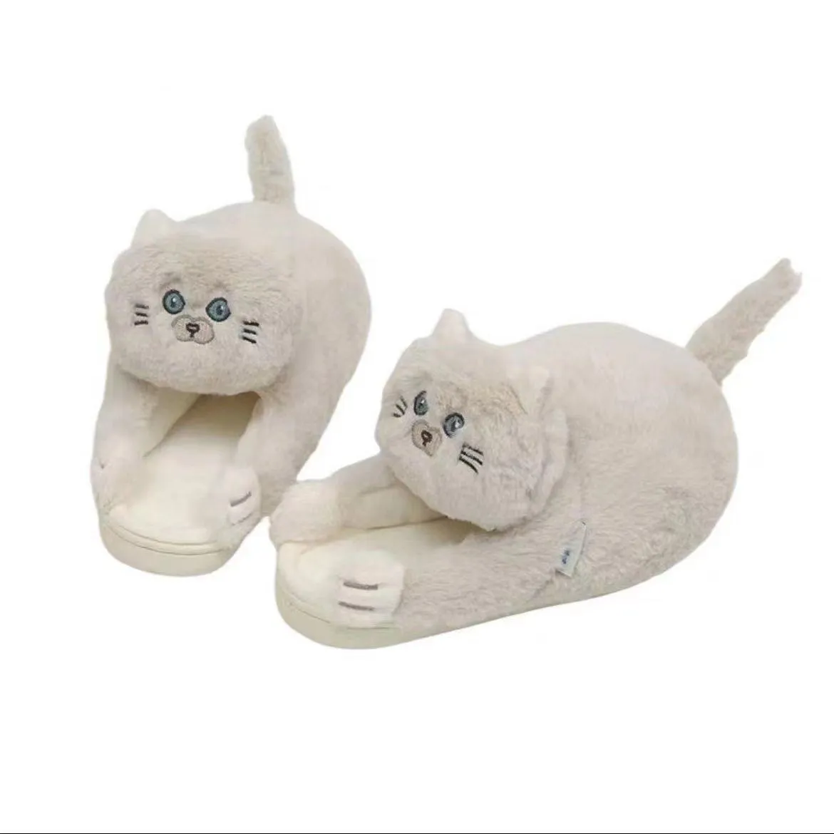 Fluffy Cat Slippers For Adults