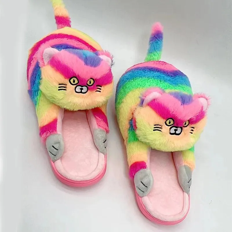 Fluffy Cat Slippers For Adults