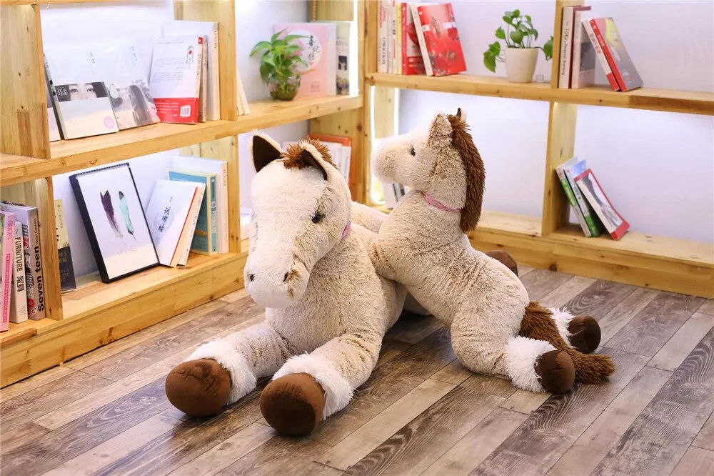 Fluffy Chocolate Horse Plush Toy