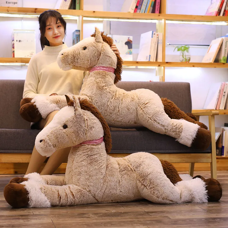 Fluffy Chocolate Horse Plush Toy