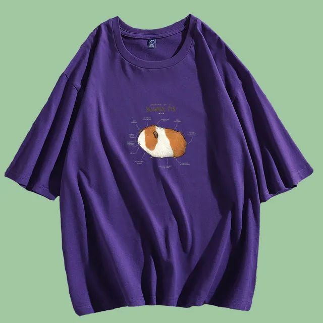 Guinea Pig Cotton Pyjamas - Mid-Length Sleeves T-Shirt & Pants Set