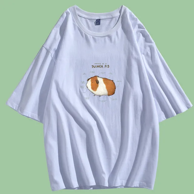 Guinea Pig Cotton Pyjamas - Mid-Length Sleeves T-Shirt & Pants Set