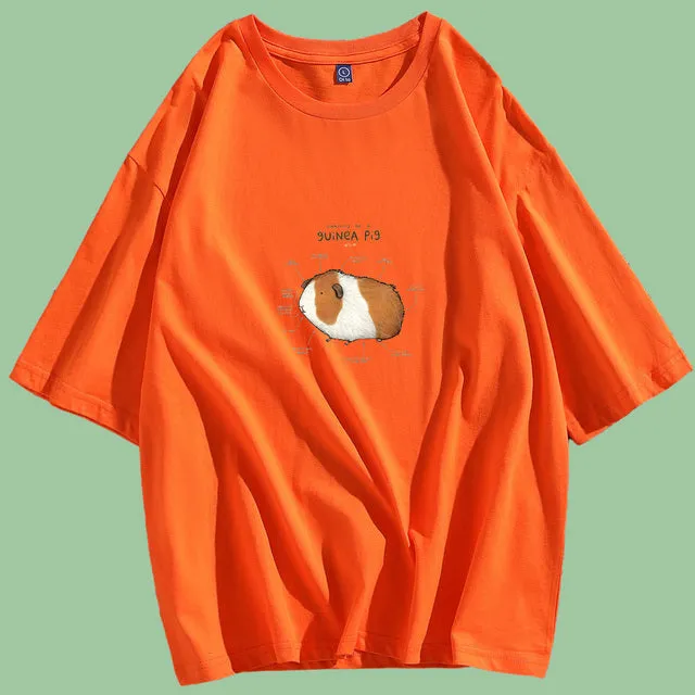 Guinea Pig Cotton Pyjamas - Mid-Length Sleeves T-Shirt & Pants Set