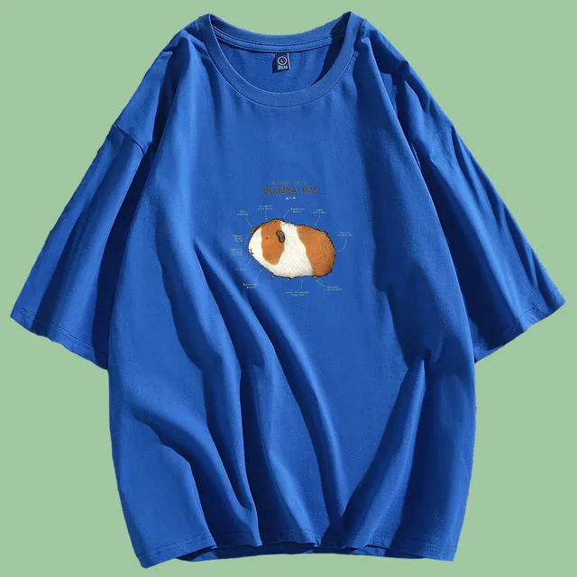 Guinea Pig Cotton Pyjamas - Mid-Length Sleeves T-Shirt & Pants Set