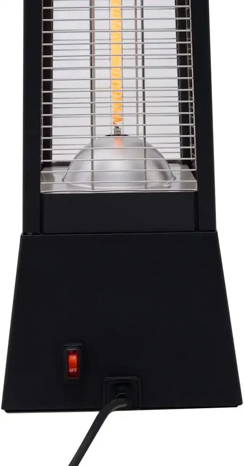 Hanover 31.5 In. Outdoor Infrared Electric Heater | Warms up to 122 Sq. Ft. | 1500 Watts | Modern Heater Perfect for Patios, Porches, Garages, and Workshops | Black