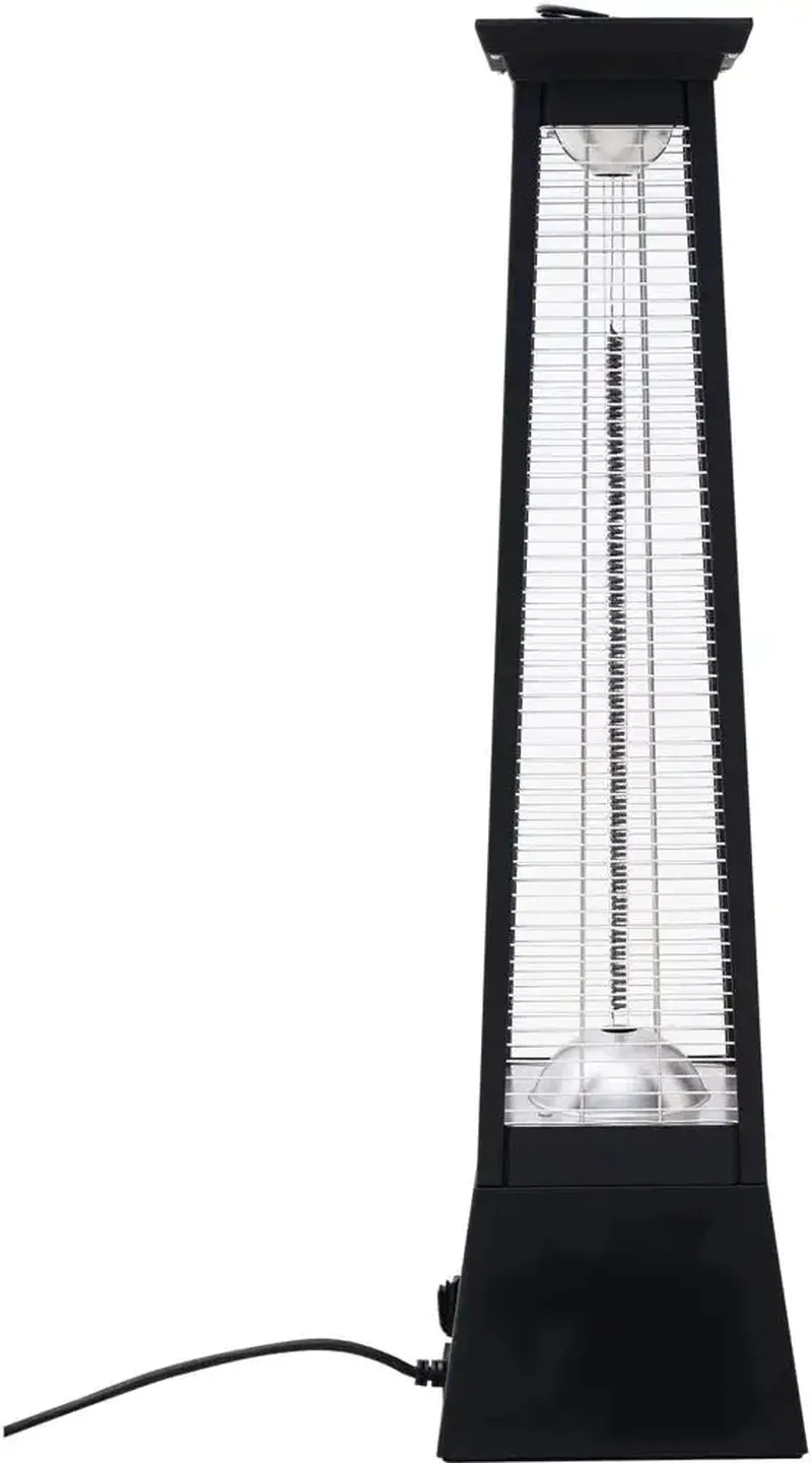 Hanover 31.5 In. Outdoor Infrared Electric Heater | Warms up to 122 Sq. Ft. | 1500 Watts | Modern Heater Perfect for Patios, Porches, Garages, and Workshops | Black