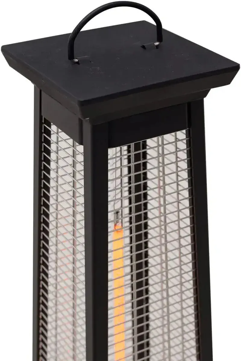 Hanover 31.5 In. Outdoor Infrared Electric Heater | Warms up to 122 Sq. Ft. | 1500 Watts | Modern Heater Perfect for Patios, Porches, Garages, and Workshops | Black