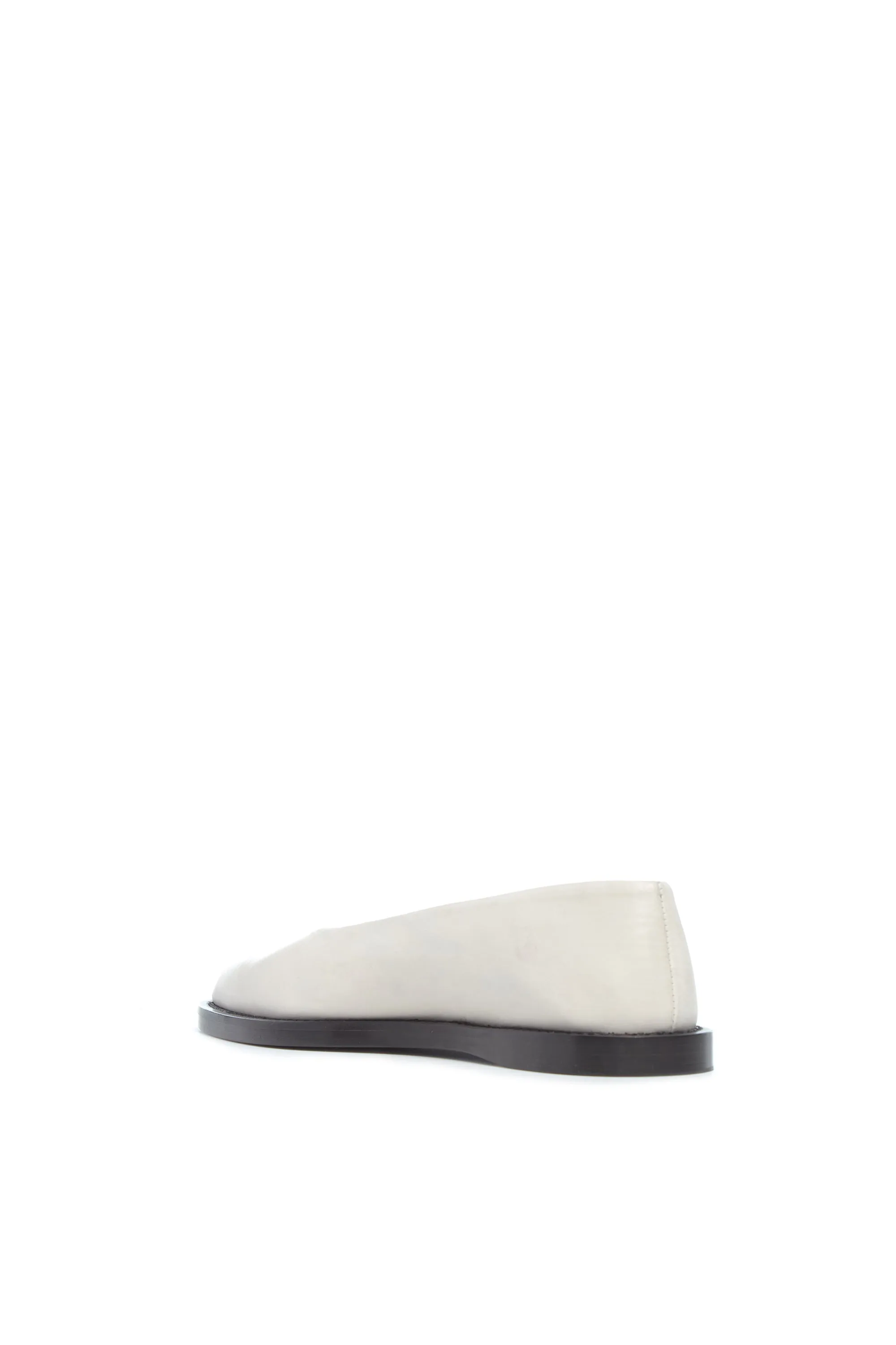 Kati Ballerina Flat Shoe in Cream Leather