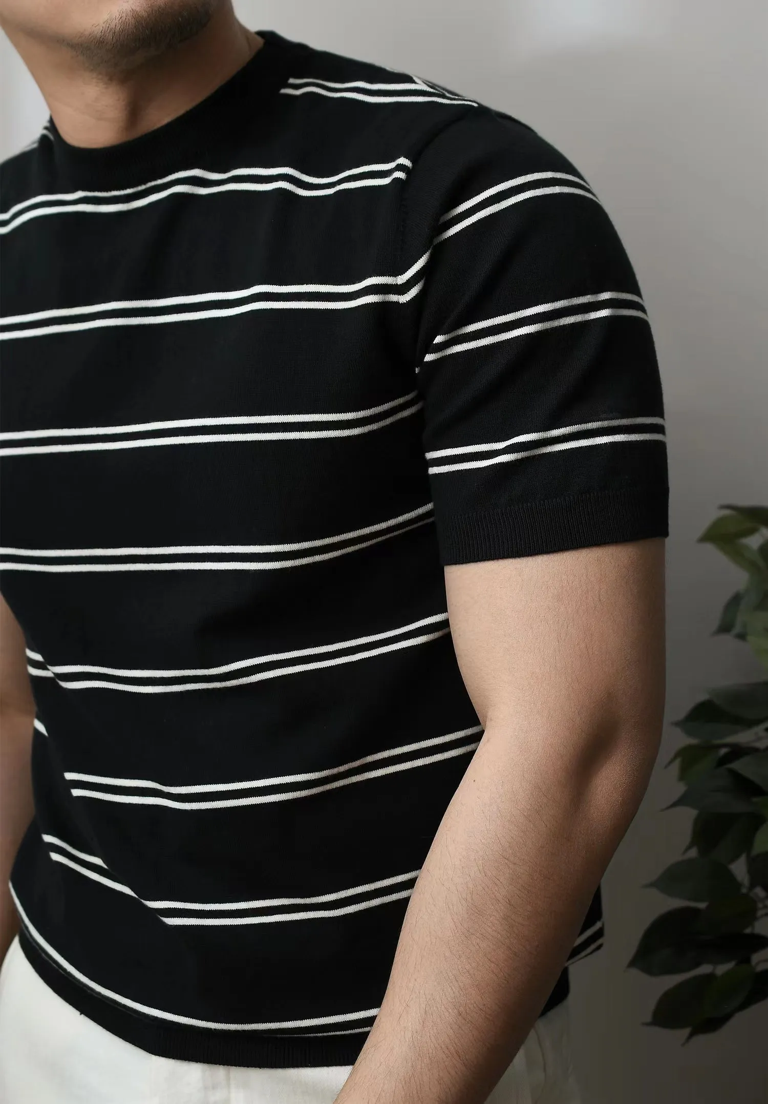 Men's Striped T-shirt Breton Top