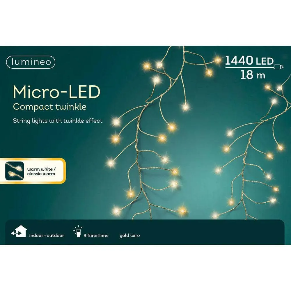 Micro LED Compact Twinkle Lights - 18m