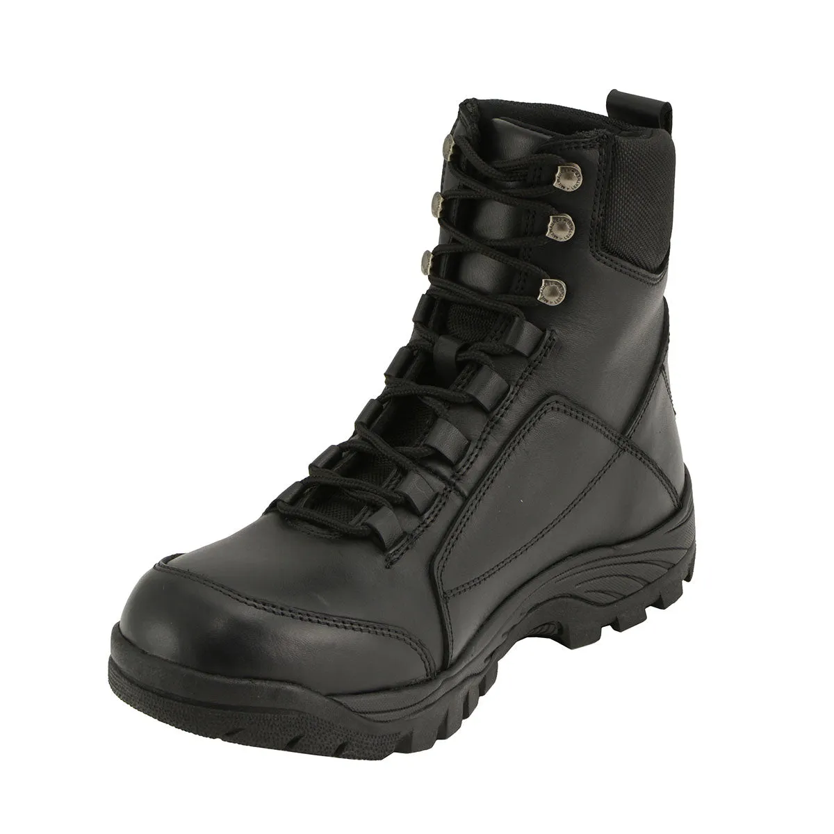 Milwaukee Leather MBM9081 Men’s Black Leather Swat Style-Tactical Lace-Up Motorcycle Riding Boots