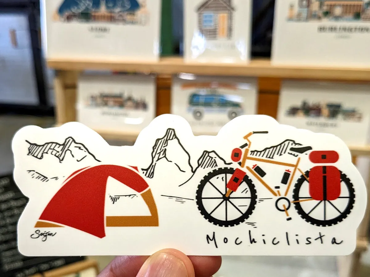 Mochiclista Waterproof Sticker | Bikepacker